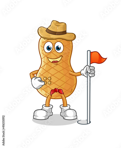 peanut scout vector. cartoon character