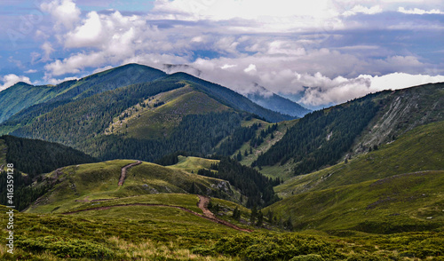 Beautiful mountains landscaping storm . nature .