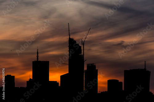 Panorama of Warsaw, Poland - beautiful view