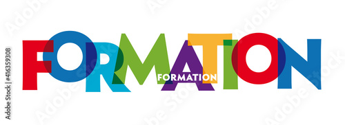 The word formation - vector of stylized colorful font