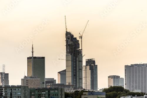 Panorama of Warsaw, Poland - beautiful view