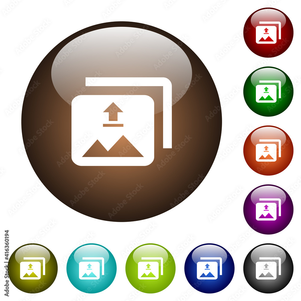 Upload multiple images color glass buttons Upload multiple images color glass buttons