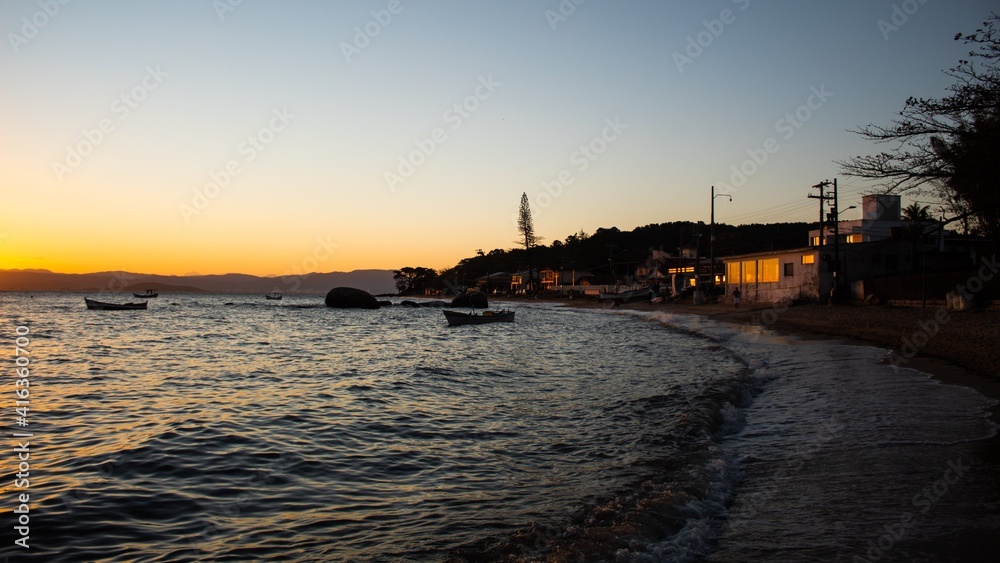 Por-do-sol em Praia da Tapera da Base - Florianópolis - SC