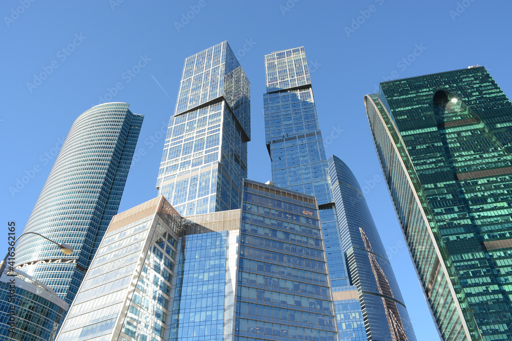 MOSCOW, RUSSIA - October 11, 2018: View to the skyscrapers in Moscow City