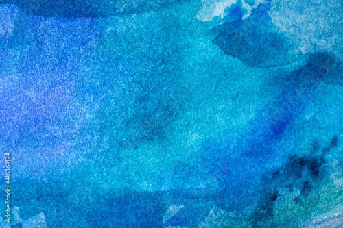 blue watercolors on paper texture