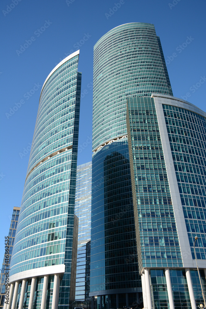 MOSCOW, RUSSIA - October 11, 2018: View to the skyscrapers in Moscow City