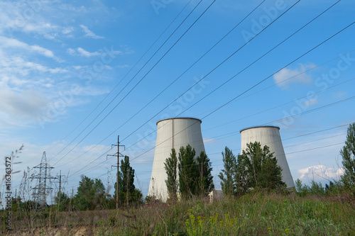 Panorama view of heat electropower station