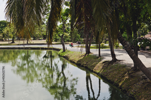 AYUTTHAYA, THAILAND - MAY 25, 2018: Ayutthaya Historical Park in Ayutthaya (second capital of the Siamese Kingdom). A very popular destination for day trips from Bangkok.  photo