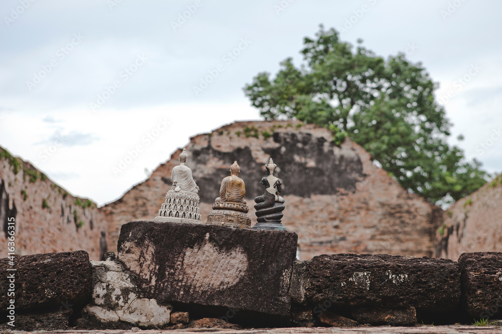 AYUTTHAYA, THAILAND - MAY 25, 2018: Ayutthaya Historical Park in Ayutthaya (second capital of the Siamese Kingdom). A very popular destination for day trips from Bangkok. 