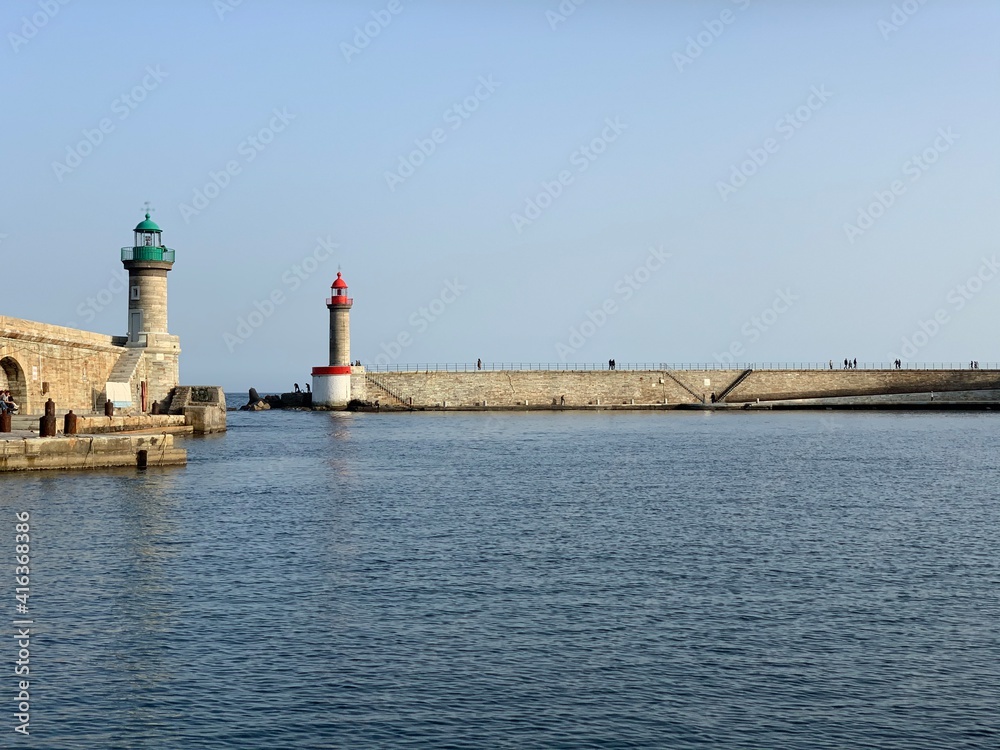 lighthouse in the port Bastia Corsica France