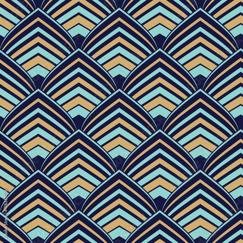 peacock feather - seamless wallpaper in vintage art deco style