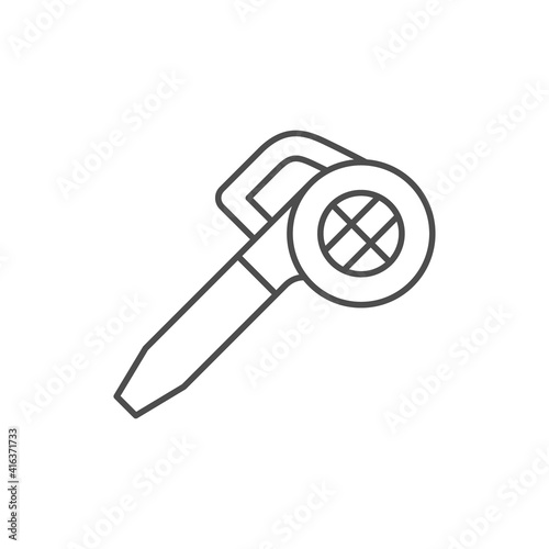 Leaf blower line outline icon