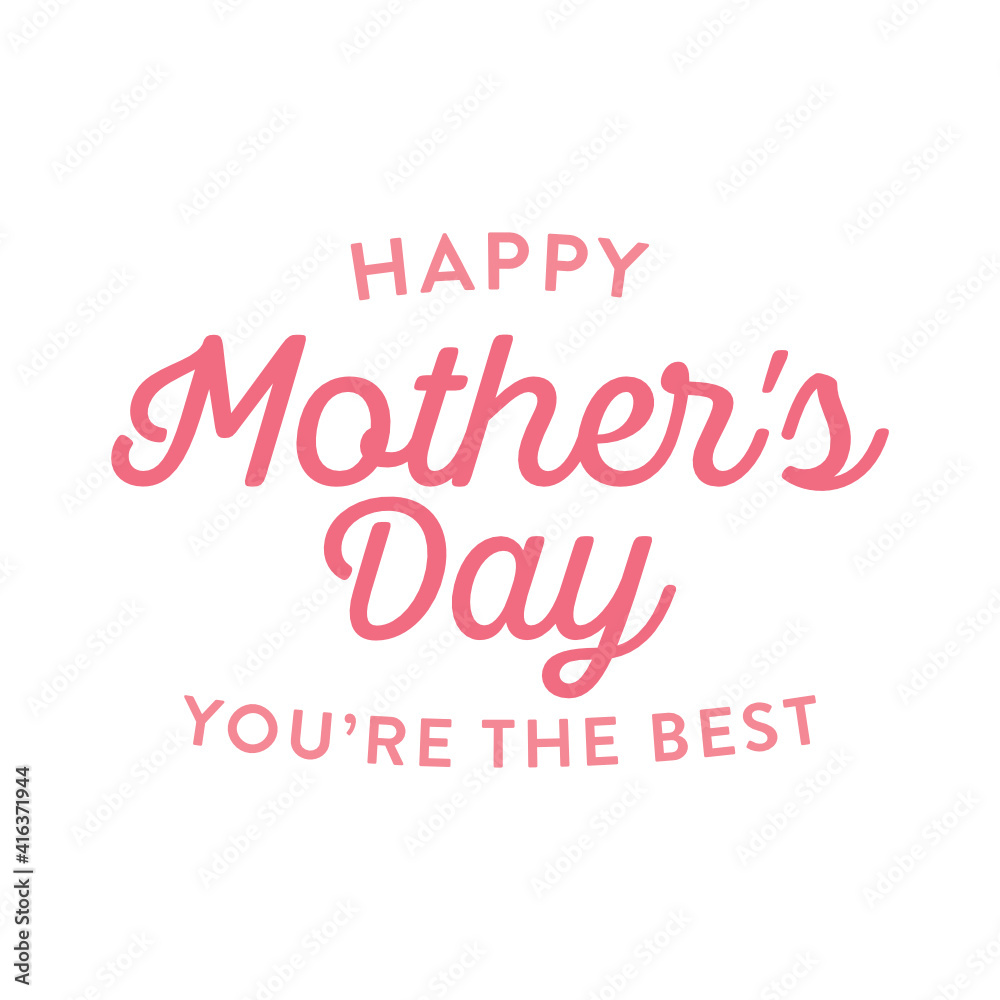 Mother's Day Appreciation, Mother's Day Background, Mom's Day, Mom's Love, Happy Mother's Day Text, Mother's Day Greeting Card, Vector Text Background Illustration