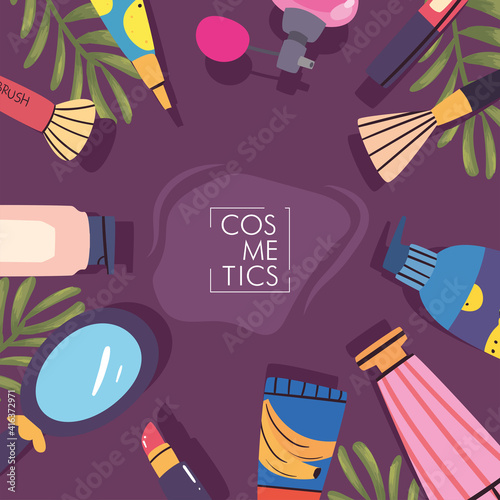 Cosmetic icon set vector design