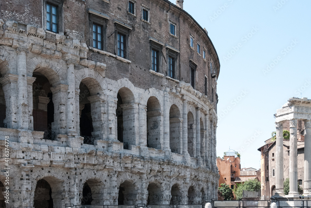 Side view of Rome Colosseum

