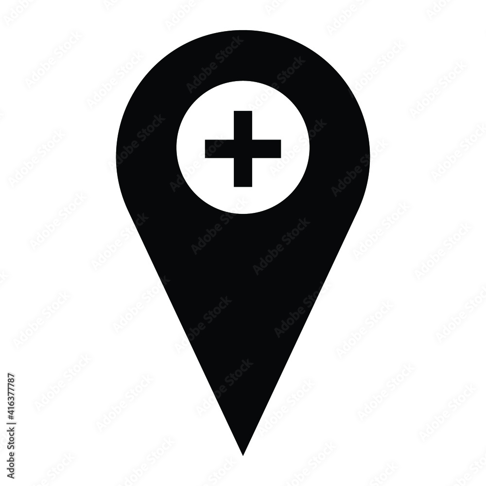 hospital location icon design vector hospital location icon design vector