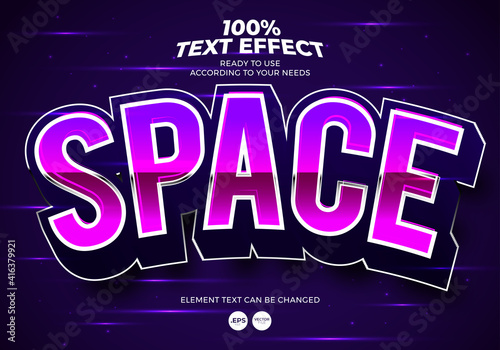 Space Editable Text Effect