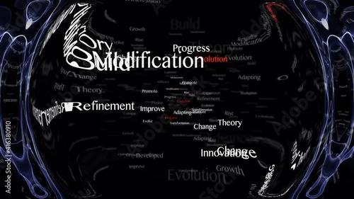 EVOLUTION Keywords Animation, Background, Loop, 4k
