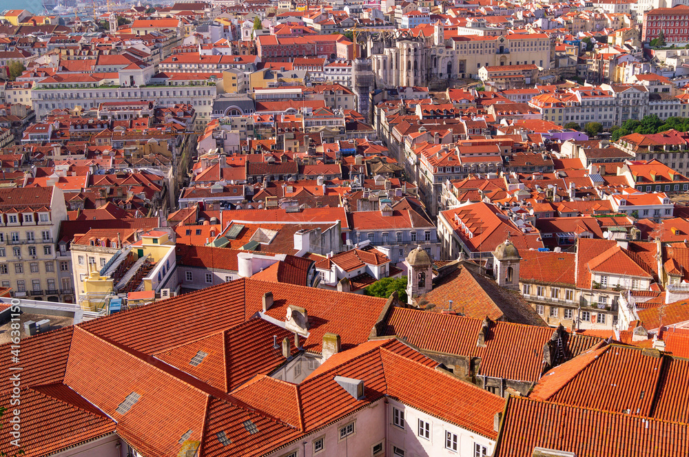 Citiscape of Lisbon,Portugal, from St. George's castle.