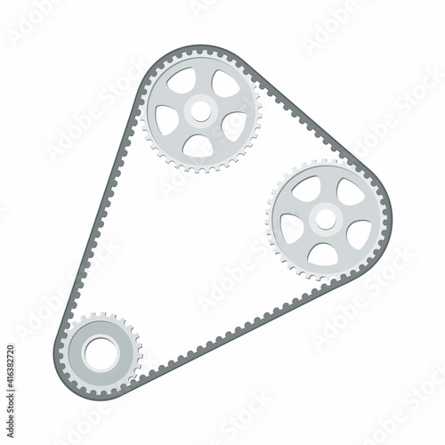 Timing belt, vector illustration.