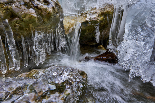Icicles on the river