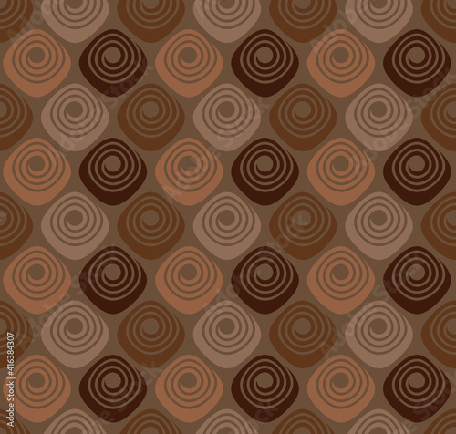 Assorted chocolate pralines - seamless pattern for confectionery wrapper