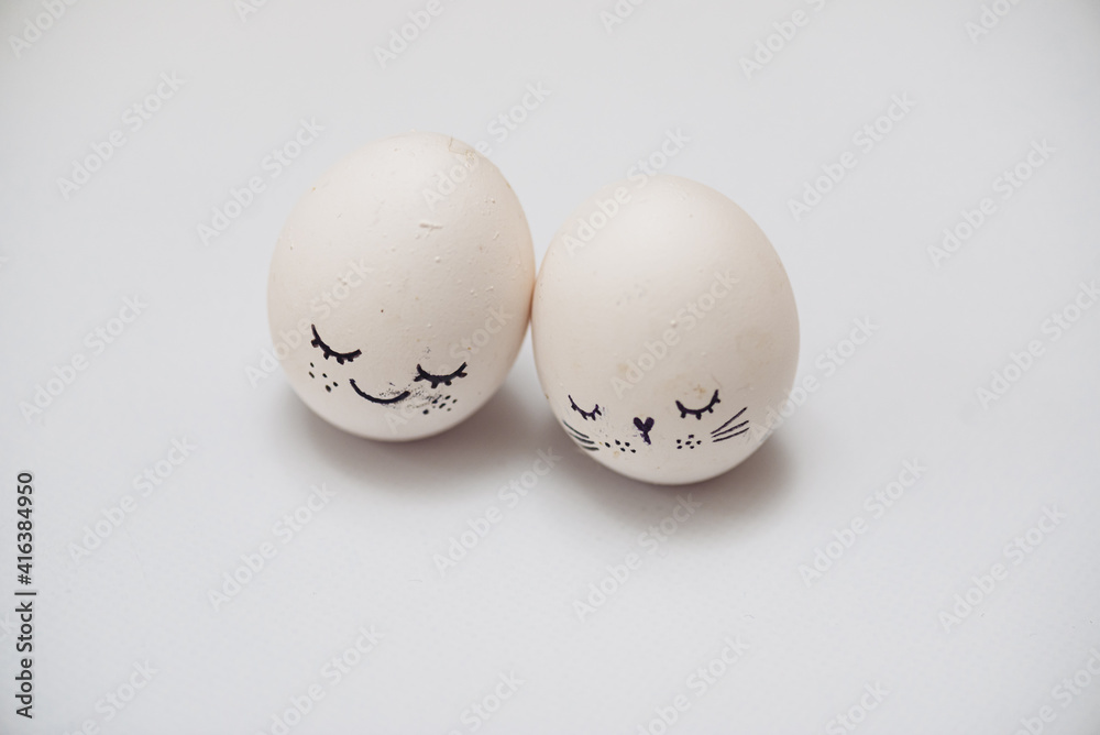 Congratulations with easter day. Eggs on background Congratulations with easter day. Eggs on background
