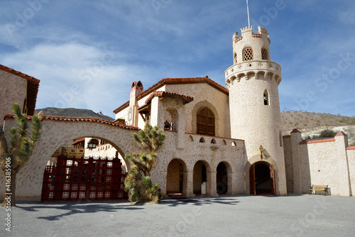 Entrance to the courtyard at Scotty's Castle,  Death Valley, California photo