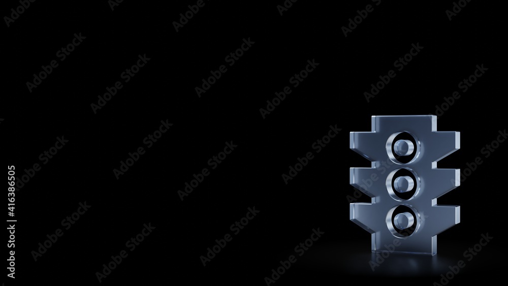 3d rendering frosted glass symbol of traffic lights isolated with reflection 3d rendering frosted glass symbol of traffic lights isolated with reflection