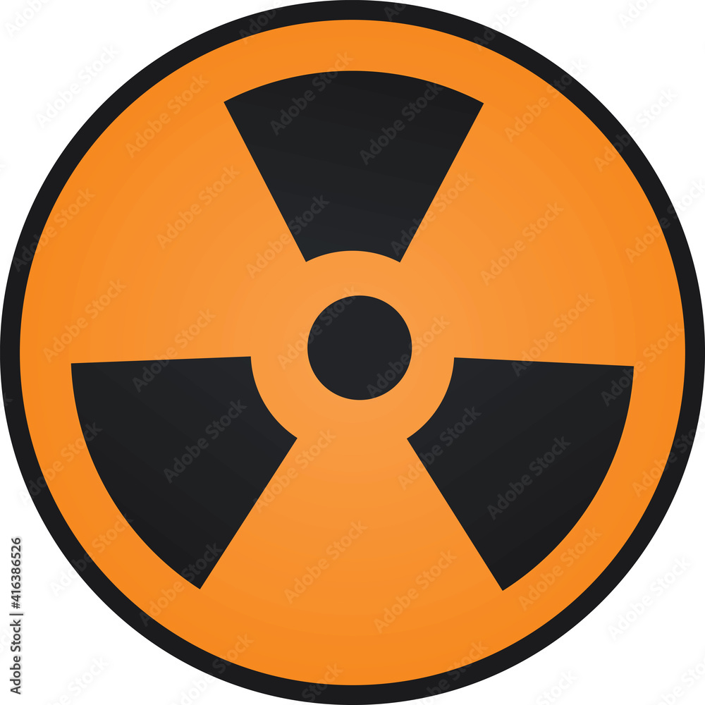 Round radiation sign. vector illustration Round radiation sign. vector illustration