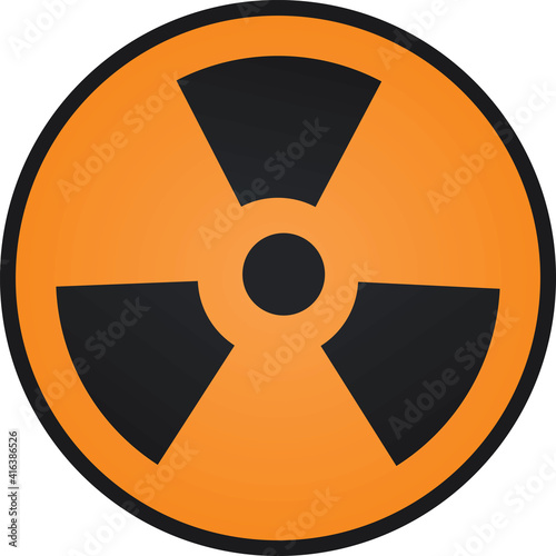 Round radiation sign. vector illustration