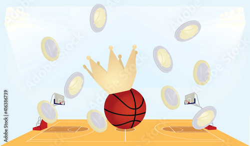 Bet on basketball. vector