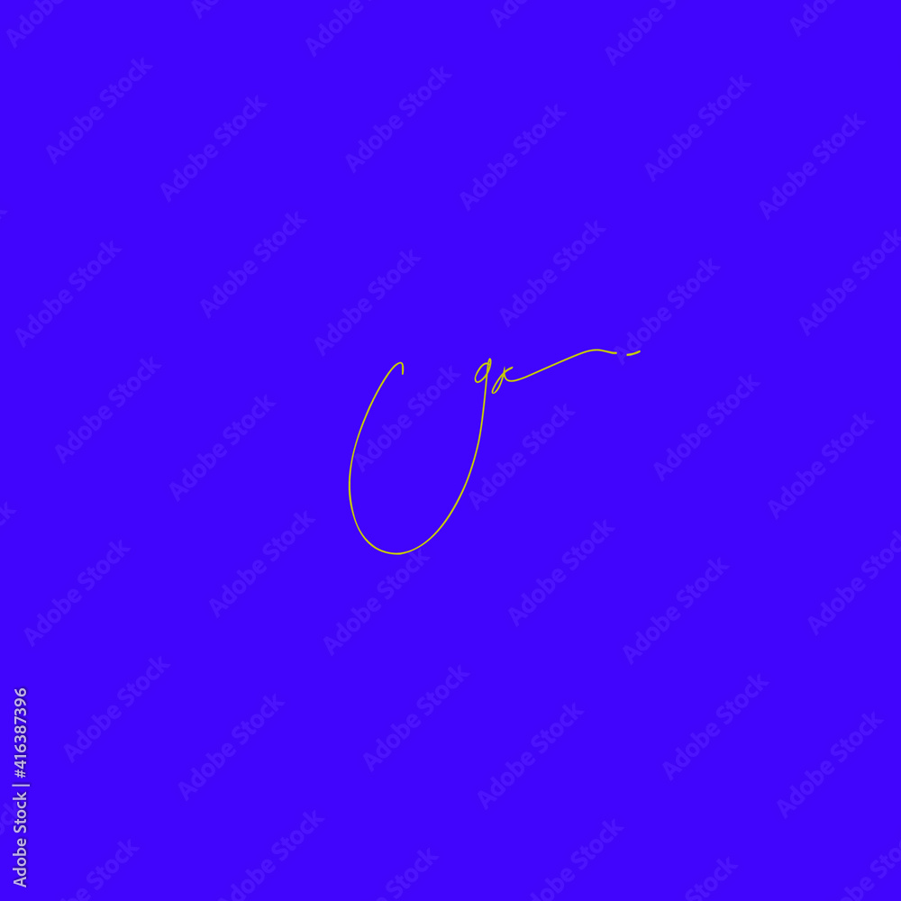GA initial handwritten calligraphy, for monogram and logo GA initial handwritten calligraphy, for monogram and logo