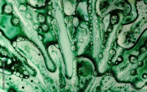 Plate dripping with colored water