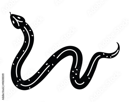 minimalist tattoo of a snake