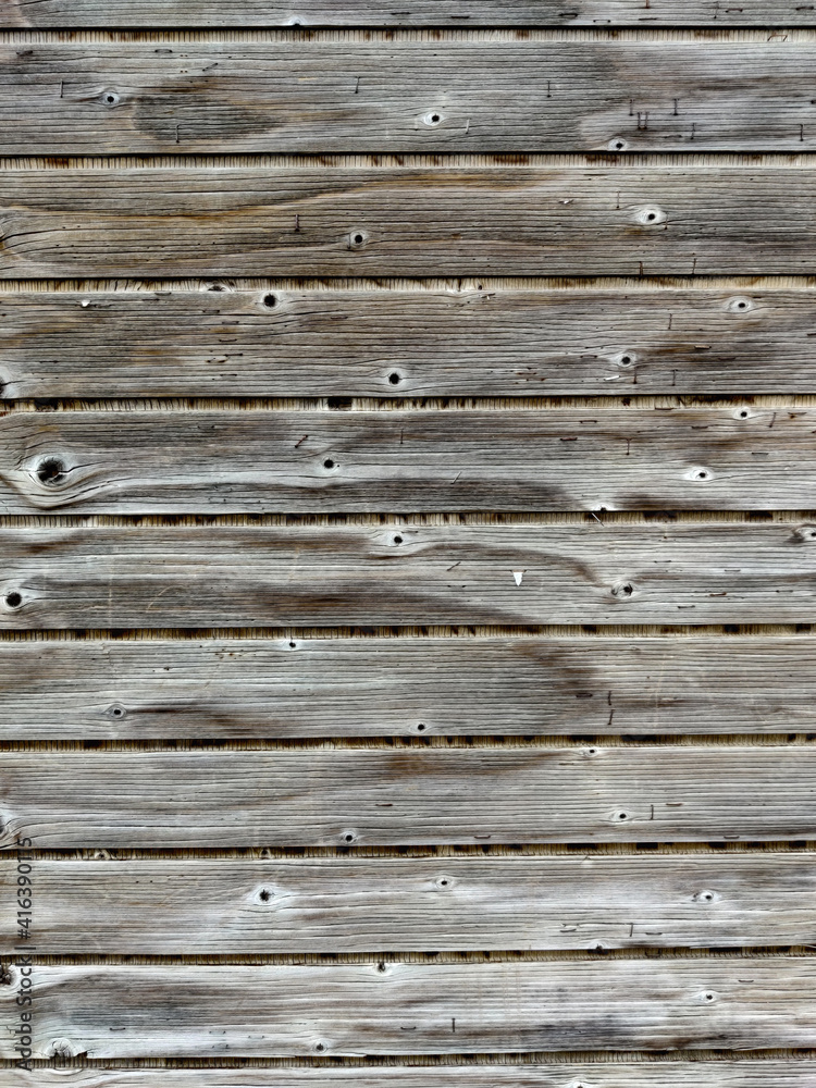 Horizontal planks wooden aged texture. Rustic grunge material
