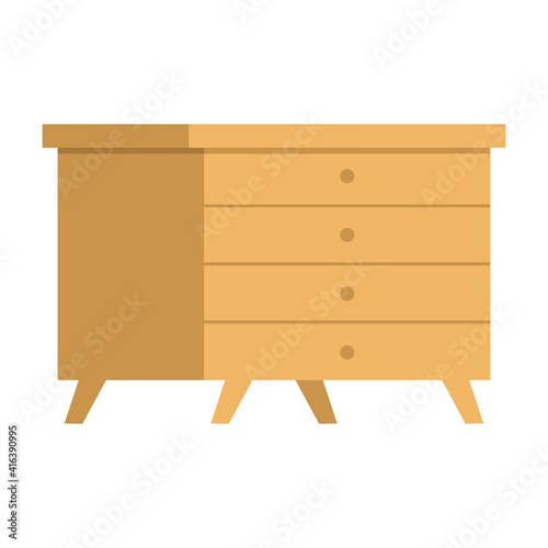 wood wardrobe cabinet illustration concept