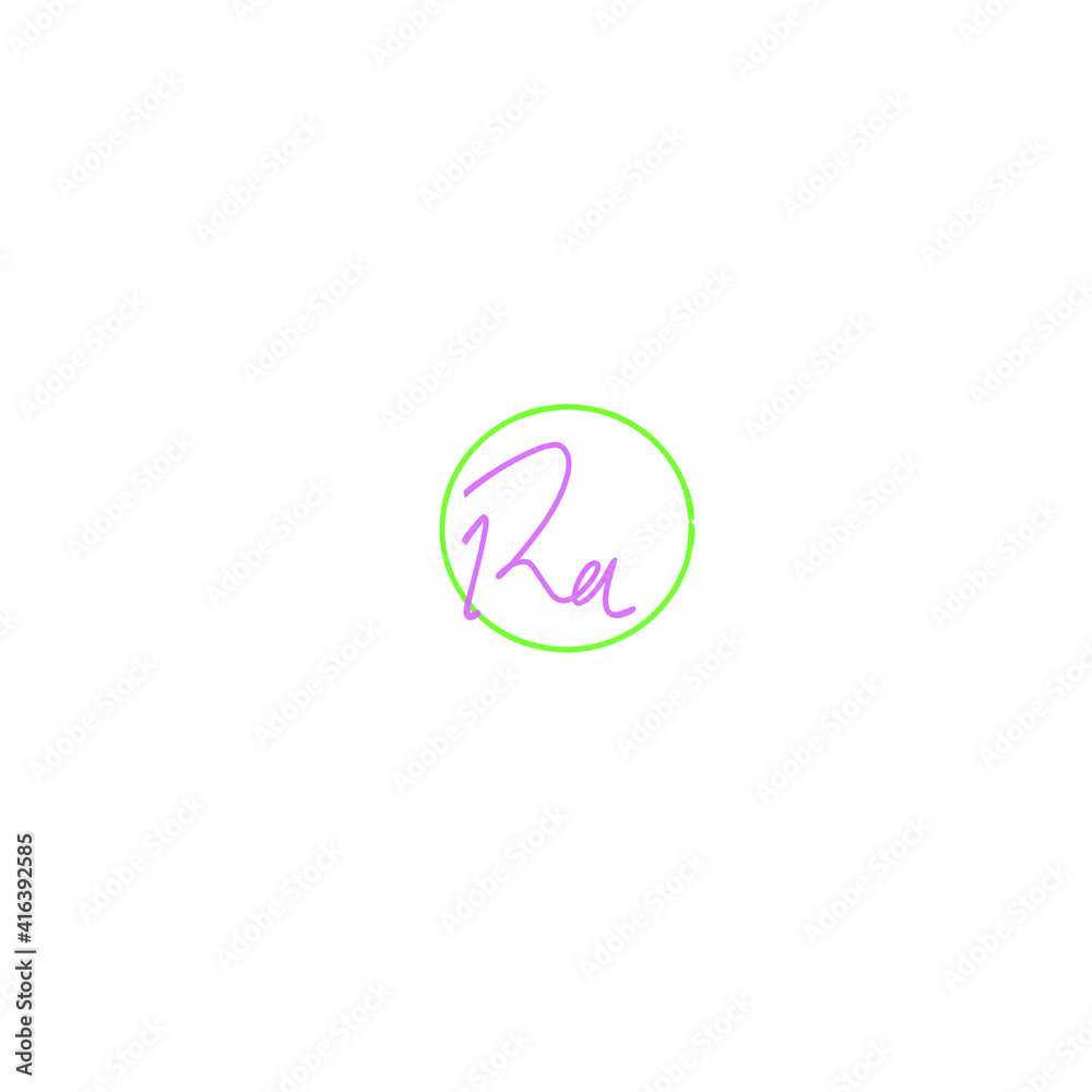 RA initial handwritten calligraphy, for monogram and logo RA initial handwritten calligraphy, for monogram and logo