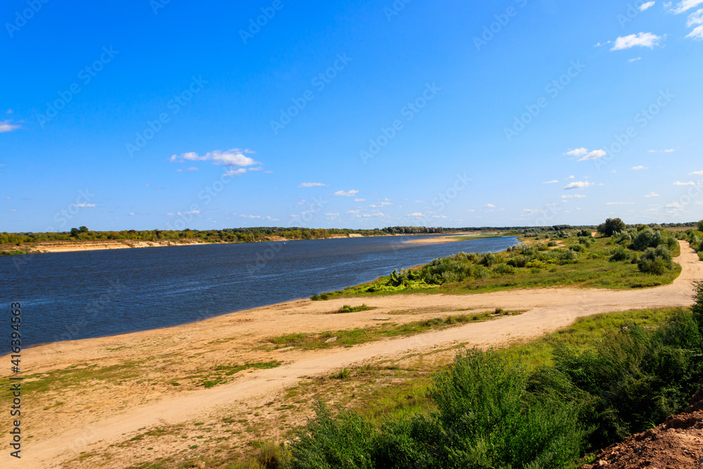 View of the Oka river in Russia