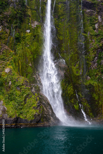 Milford Sound boat cruise - Stirling Falls, New Zealand