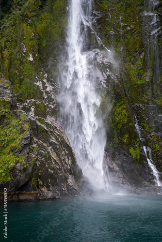 Milford Sound boat cruise - Stirling Falls  New Zealand