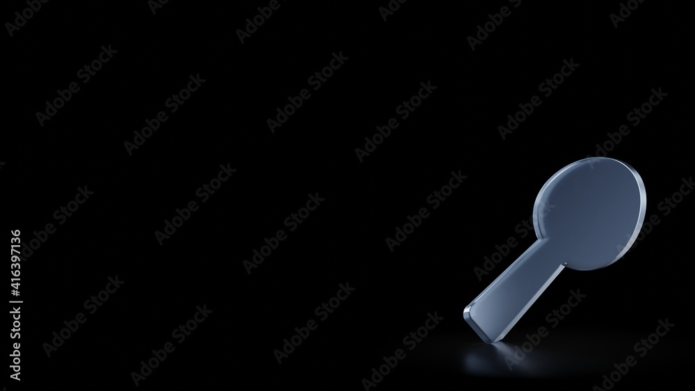 3d rendering frosted glass symbol of utensil spoon isolated with reflection 3d rendering frosted glass symbol of utensil spoon isolated with reflection