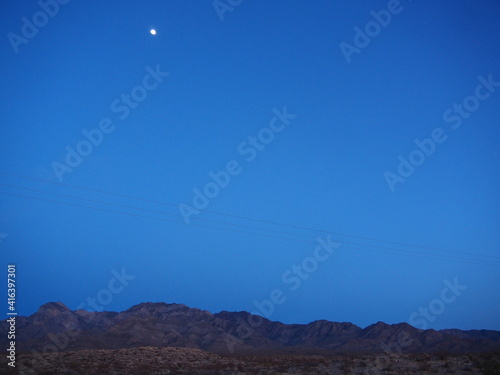 Desert Moon at Night in California