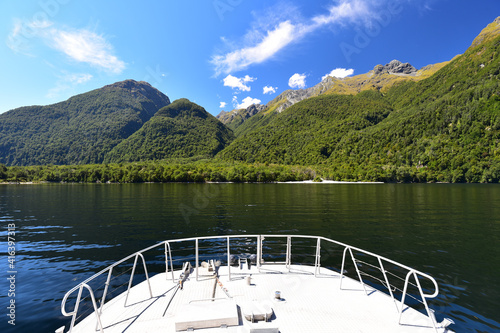 Lake Anau boat cruise to Milford track, New Zealand