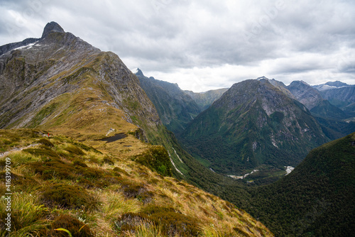 Milford track MacKinnon Pass, New Zealand photo