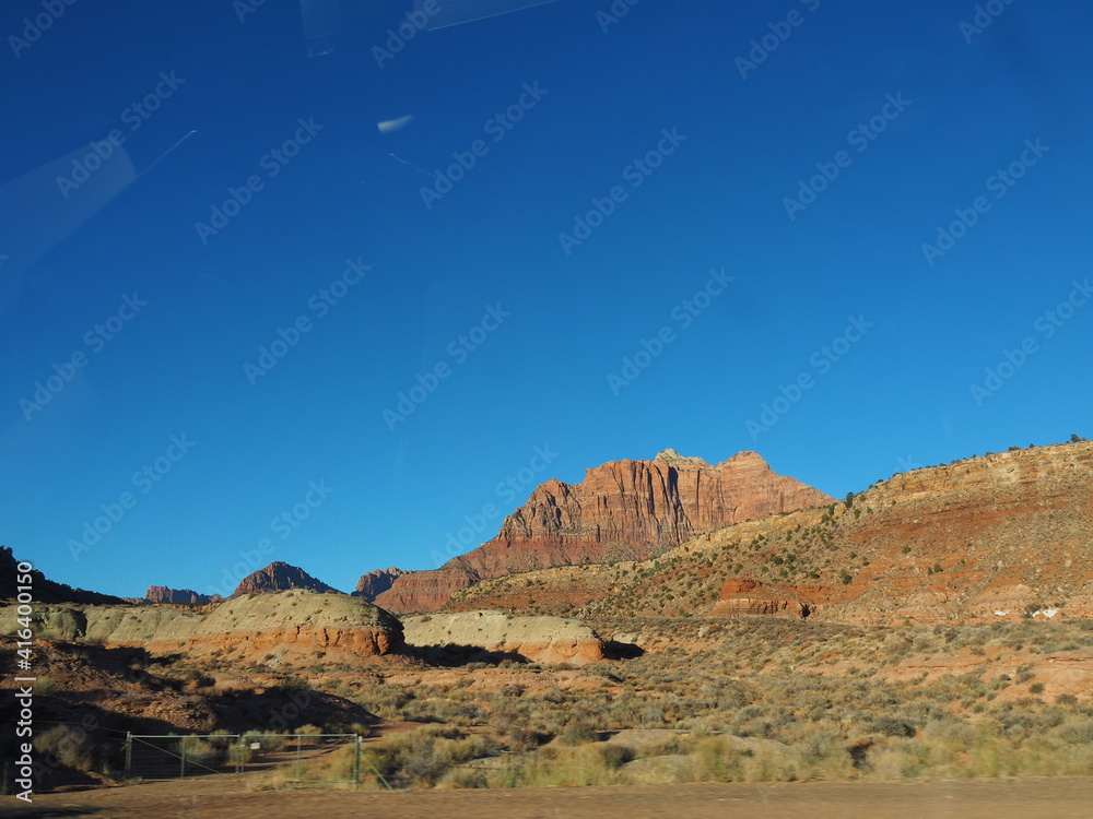 Fototapeta premium Utah Rocky Terrain Near Zion National Park