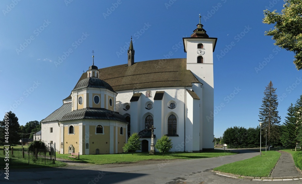 Church of St. John the Baptist in Velké Losiny in the Jeseník district in the Czech Republic