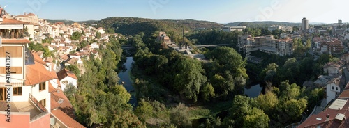 the town of Veliko Tarnovo with the monument to the Asen Dynasty in central Bulgaria