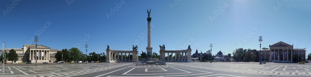 Heroes' Square in Budapest, Hungary