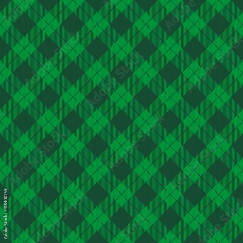 St. Patricks day dioganal tartan plaid